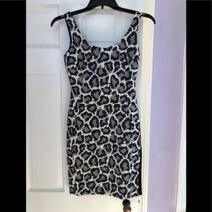 DVF Dress - leopard on front and black back